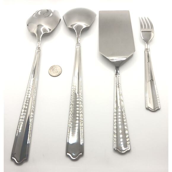 Reed & Barton Oversized 4 Piece Serving Hostess Set Stainless Flatware - Picture 4 of 5